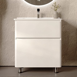 Jorno Тумба с раковиной Chiara luce 70 напольная белая – фотография-4