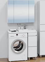 СанТа Мебель для ванной под стиральную машину Марс 90 R 2 ящика белая/светлое дерево