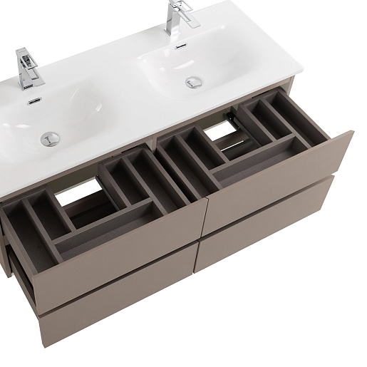 BelBagno Тумба под раковину Kraft 120-2 подвесная Бежевый матовый – картинка-7