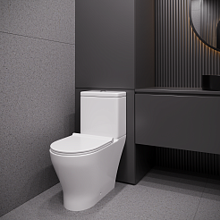 Stella Polare Унитаз-моноблок напольный Адамус KN2245000 белый – фотография-2