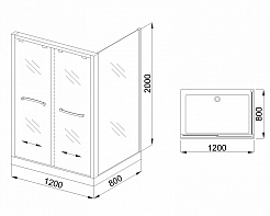 Royal Bath Душевой уголок RB-L-2011 1200x800x2000 L – фотография-8
