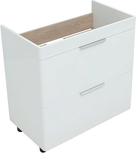 Aquanet Мебель для ванной Ирис New 80 белая глянцевая – фотография-4