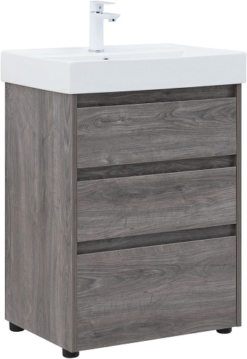 Aquanet Тумба с раковиной Nova Lite 60 дуб рошелье – фото-1