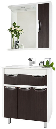 Водолей Мебель для ванной "Габи 75" R венге/белый – фото-1
