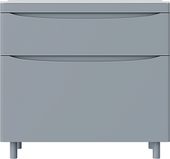 Vivon Тумба под раковину Ostin 90 напольная серая матовая – фотография-1
