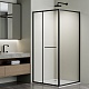 Vincea Душевой уголок Alpha 100x90 VSRW-3AL9010CLB профиль черный стекло прозрачное – картинка-11