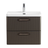 BelBagno Тумба под раковину Due 50 без ручек подвесная Оружейная сталь