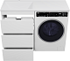 Brevita Тумба с раковиной Grafit 120 L под стиральную машину белая – фотография-17