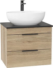 Onika Тумба с раковиной и столешницей Легран 60 подвесная дуб галифакс – фотография-2