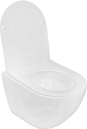 Azario Унитаз подвесной Trevi AZ-0093UQ3 безободковый белый – фотография-4