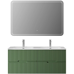 Cezares Тумба с раковиной Duet-N 120 с 4 ящиками подвесная фисташковый софт CZR-8095-120-2 – фотография-3