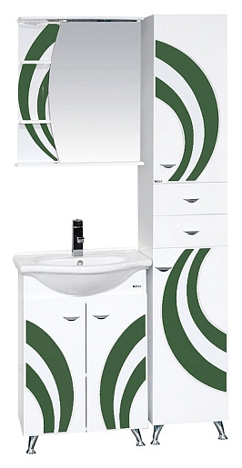 Misty Зеркальный шкаф Каролина 60 R зеленое стекло – картинка-3