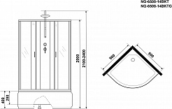 Niagara Душевая кабина Classic NG-6508-14BKTG – фотография-16