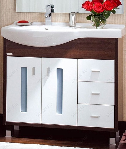 Бриклаер Мебель для ванной Бали 90 L венге – фотография-2