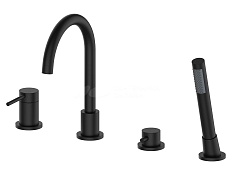 Oliveeka Смеситель на борт ванны Y OL-669017-MB черный матовый