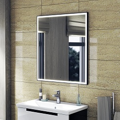 Teymi Зеркало Helmi Black Edition 70x80 Led с сенсором на взмах черное – фотография-5