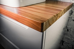 Jorno Тумба с раковиной Wood 60 белая столешница светлая – фотография-5