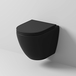 Grossman Унитаз подвесной Tornado GR-4455BMSQ черный матовый – фотография-5