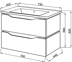 Ceruttispa Тумба с раковиной Сицилия 70 подвесная – фотография-2