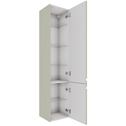 Aquatek Шкаф-пенал Вега 35 AQ70035R-GS шалфей зеленый, петли справа – фотография-2