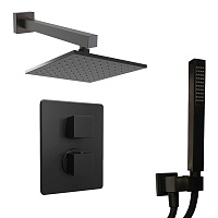 Paini Смеситель для душа Grazia 21PZSET26911THSH с термостатом, встраиваемый, брашированный чёрный