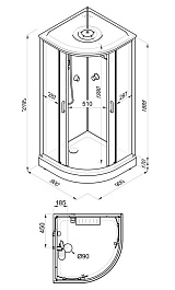 Triton Душевая кабина Прайм-Блэк-Вельвет М3 90/90А Щ0000076117 – фотография-8