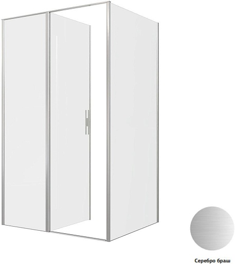 Allen Brau Душевой уголок Priority 120x100 3.31032.BA/3.31047.BA серебро браш – картинка-3