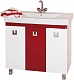 Misty Мебель для ванной Эллада 90 красно-белая – фотография-6