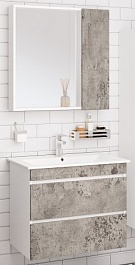 Runo Мебель для ванной Манхэттен 75 серый бетон – фотография-1