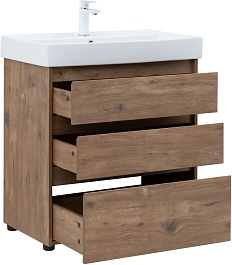 Aquanet Тумба с раковиной Nova Lite 75 дуб рустикальный – фотография-5