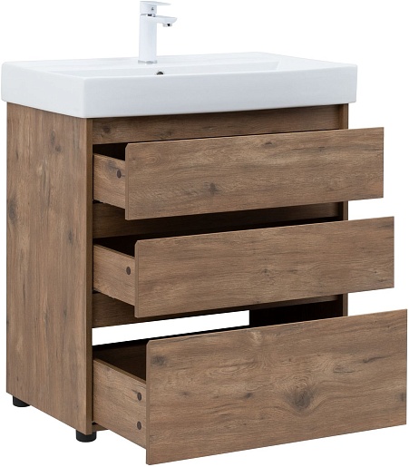 Aquanet Тумба с раковиной Nova Lite 75 дуб рустикальный – картинка-5