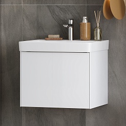 Акватон Тумба под раковину Асти 55 подвесная белая – фотография-5