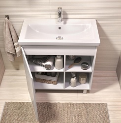 Vigo Тумба c раковиной Milos 800-1-0 белая матовая – фотография-4