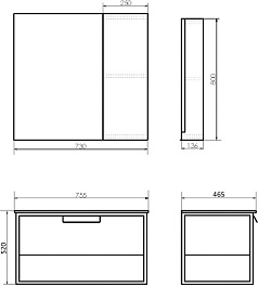 Comforty Тумба с раковиной Бонн 75 подвесная дуб дымчатый – фотография-6