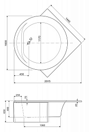 Cezares Фронтальный экран для ванны Fi Corner – фотография-2