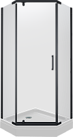 Triton Душевой уголок Дека-Блэк 90/90 Щ0000059782