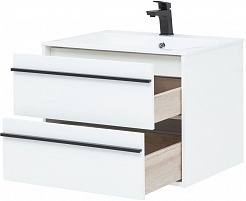 Aquanet Мебель для ванной Lino 70 подвесная белая матовая – фотография-8