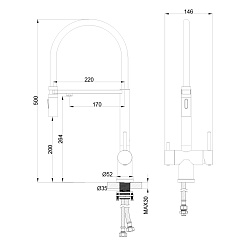 Oliveeka Смеситель для кухни K OL-458009-BN никель матовый – фотография-3