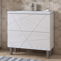Vigo Мебель для ванной Geometry 2-800 белая – фотография-3