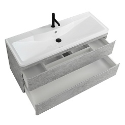 BelBagno Тумба под раковину Albano 120 подвесная Cemento Verona Grigio – фотография-4