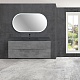 Vincea Тумба с черной раковиной Mia 120 2 ящика подвесная бетон – картинка-12