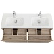 BelBagno Тумба с раковиной Kraft 140 подвесная 4 ящика Rovere Galifax Bianco двойная раковина – картинка-27