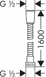 Hansgrohe Душевой шланг Metaflex 28266000 160 см – фотография-4