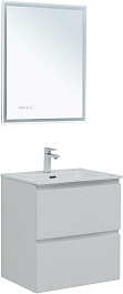 Aquanet Мебель для ванной Джейн (Flat) 60 подвесная белая матовая – фотография-1
