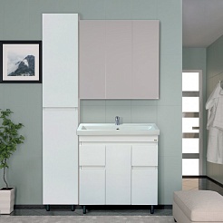 Misty Шкаф-пенал Фостер 35 L белый эмаль – фотография-3