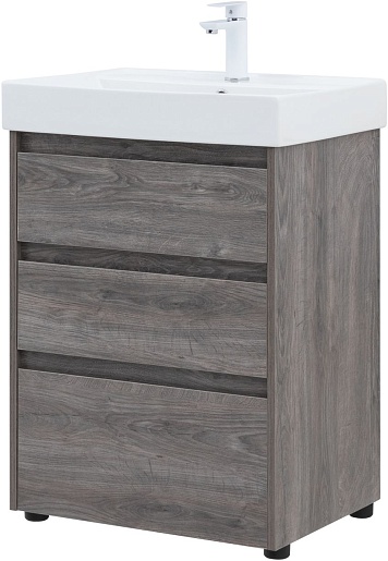 Aquanet Тумба с раковиной Nova Lite 60 дуб рошелье – фотография-4