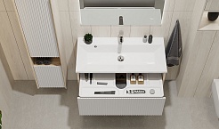 Jorno Тумба с раковиной Tossony 90 сонома светлая/белый Toss.01.90/P/SS-W/JR – фотография-5