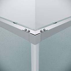 Grossman  Душевой уголок Galaxy 100x100x195 профиль хром стекло шиншилла – фотография-7