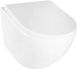 Azario Унитаз подвесной Bonelle AZ-2801E безободковый белый – фотография-3