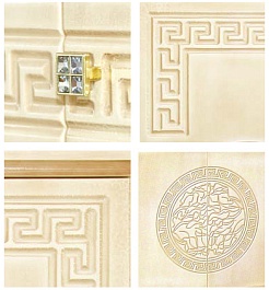 Misty Мебель для ванной Olimpia Lux 120 бежевая патина – фотография-4